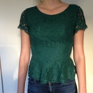 NWOT Short Sleeve Lace Top